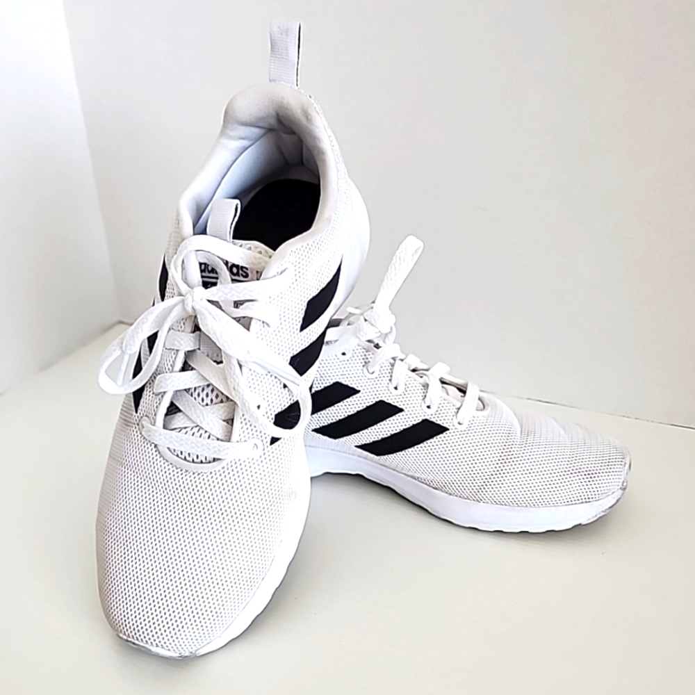 adidas Lite Racer CLN K Boys Sneakers EG5817 White Black Stripes Unisex Size 5